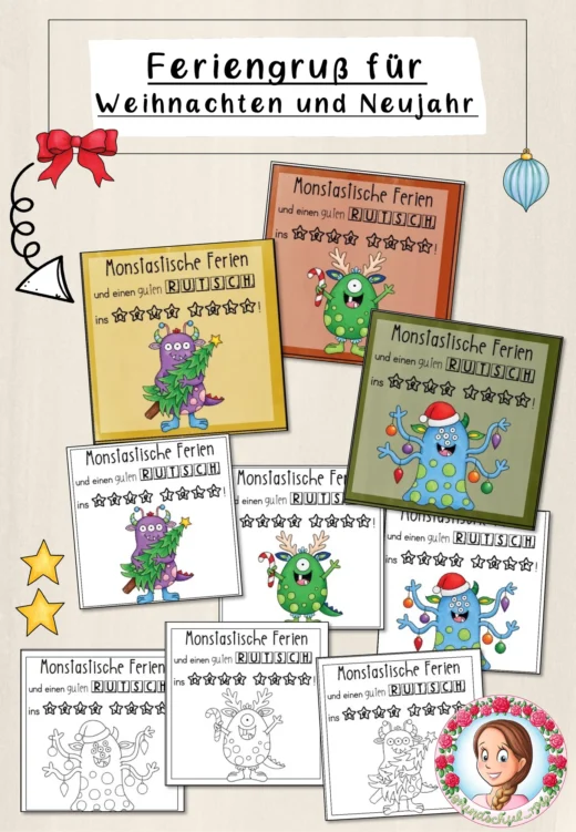 Monster-Weihnachtsgruß / Feriengruß