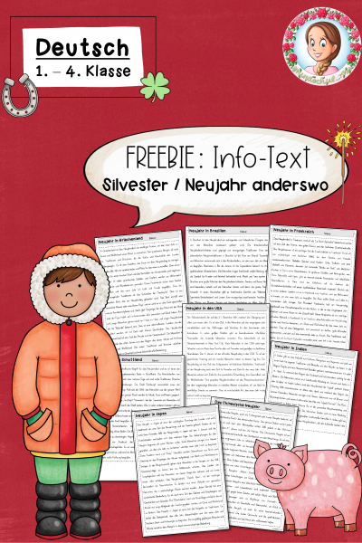FREEBIEE: Ergänzung zum Infotext zu Silvester und Neujahr (1.-4. Klasse) (1025894)