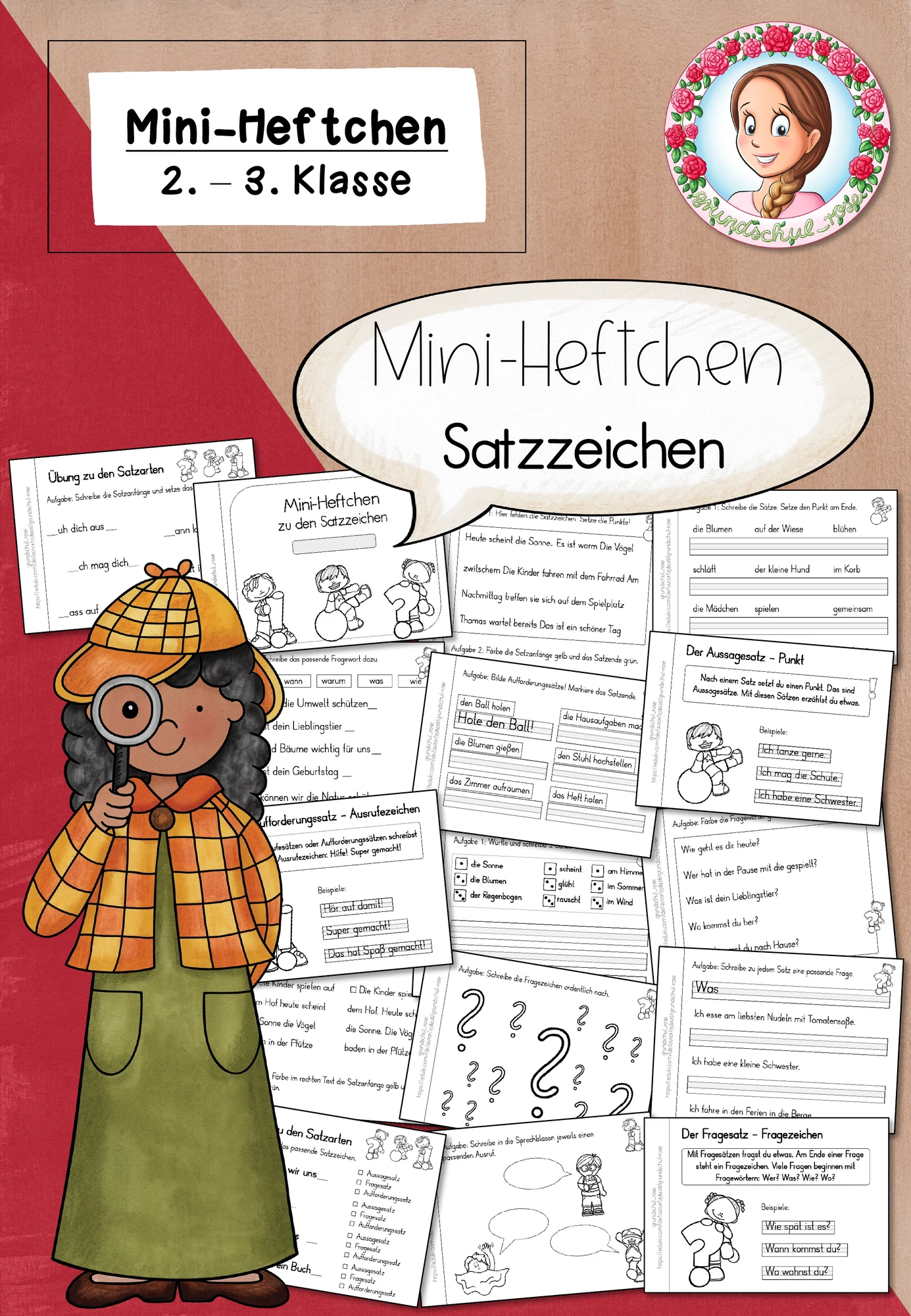 Mini-Heft Satzzeichen Deutsch Klasse 2-3 | Satzarten üben