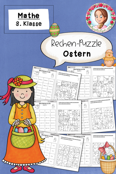 Rechenpuzzles Ostern Klasse 3 ZR 1000 (1037493)