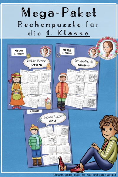 Rechenpuzzle Addition Subtraktion Klasse 1 Mega-Paket (1039187)