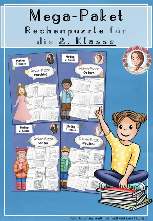 Mega-Paket Rechenpuzzle (2. Klasse)