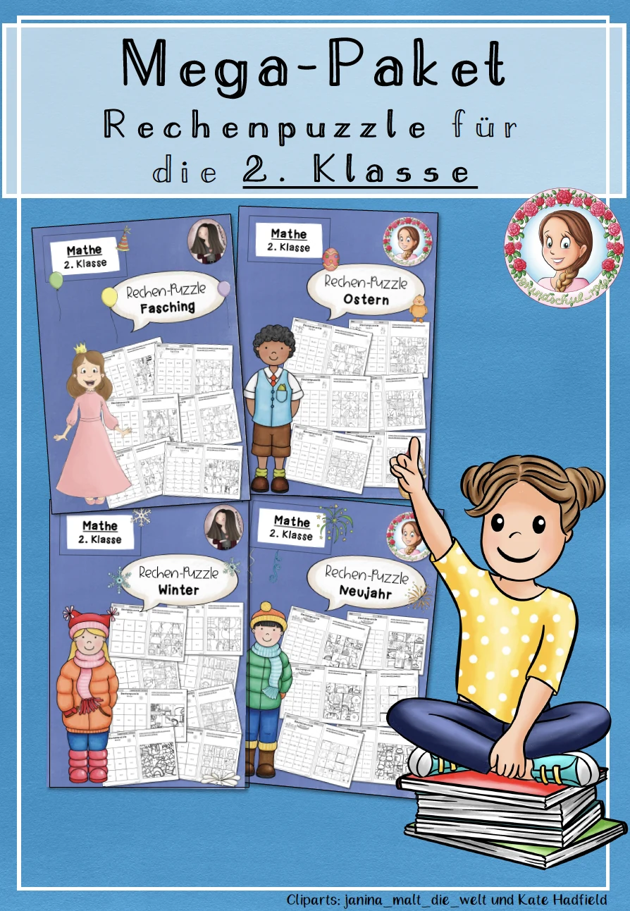 Mega-Paket Rechenpuzzle (2. Klasse)
