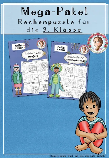 Cover: Mega-Paket Rechenpuzzle (3. Klasse) – digitales Unterrichtsmaterial für die Grundschule