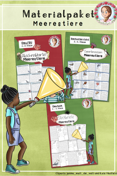 Unterrichtspaket Meerestiere – Forschen, Lesen & Schreiben (1044761)