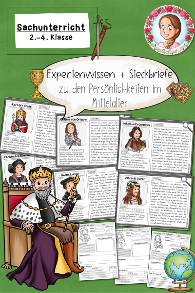 Wissenskartei zum Mittelalter / Berühmte Persönlichkeiten (1057115)