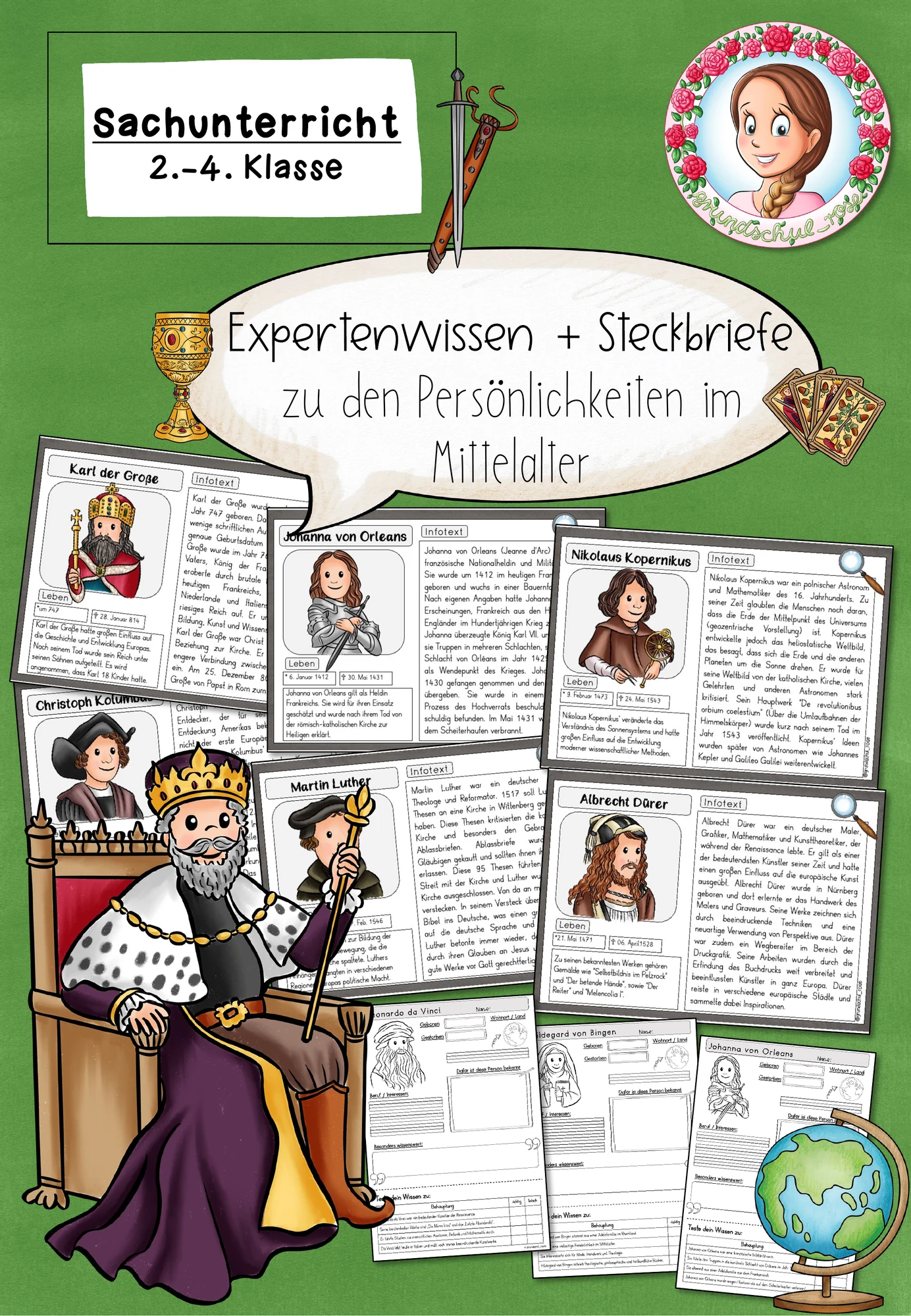 Mittelalter Persönlichkeiten | Wissenskartei Sachunterricht
