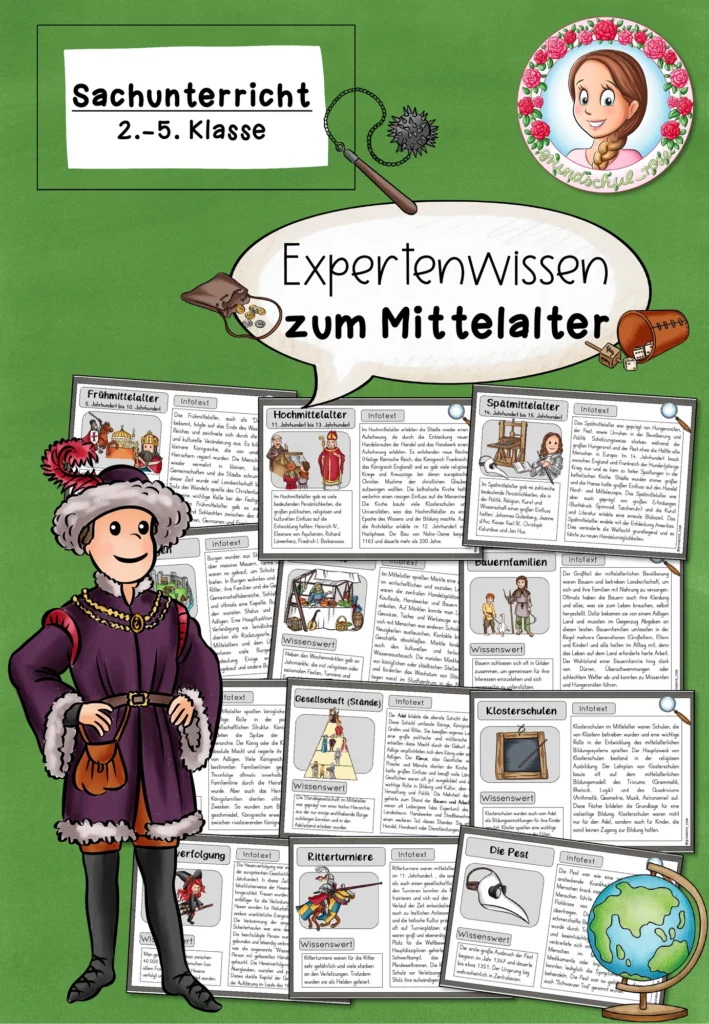 Mittelalter Grundschule | Wissenskartei Sachunterricht Klasse 2-5 Cover