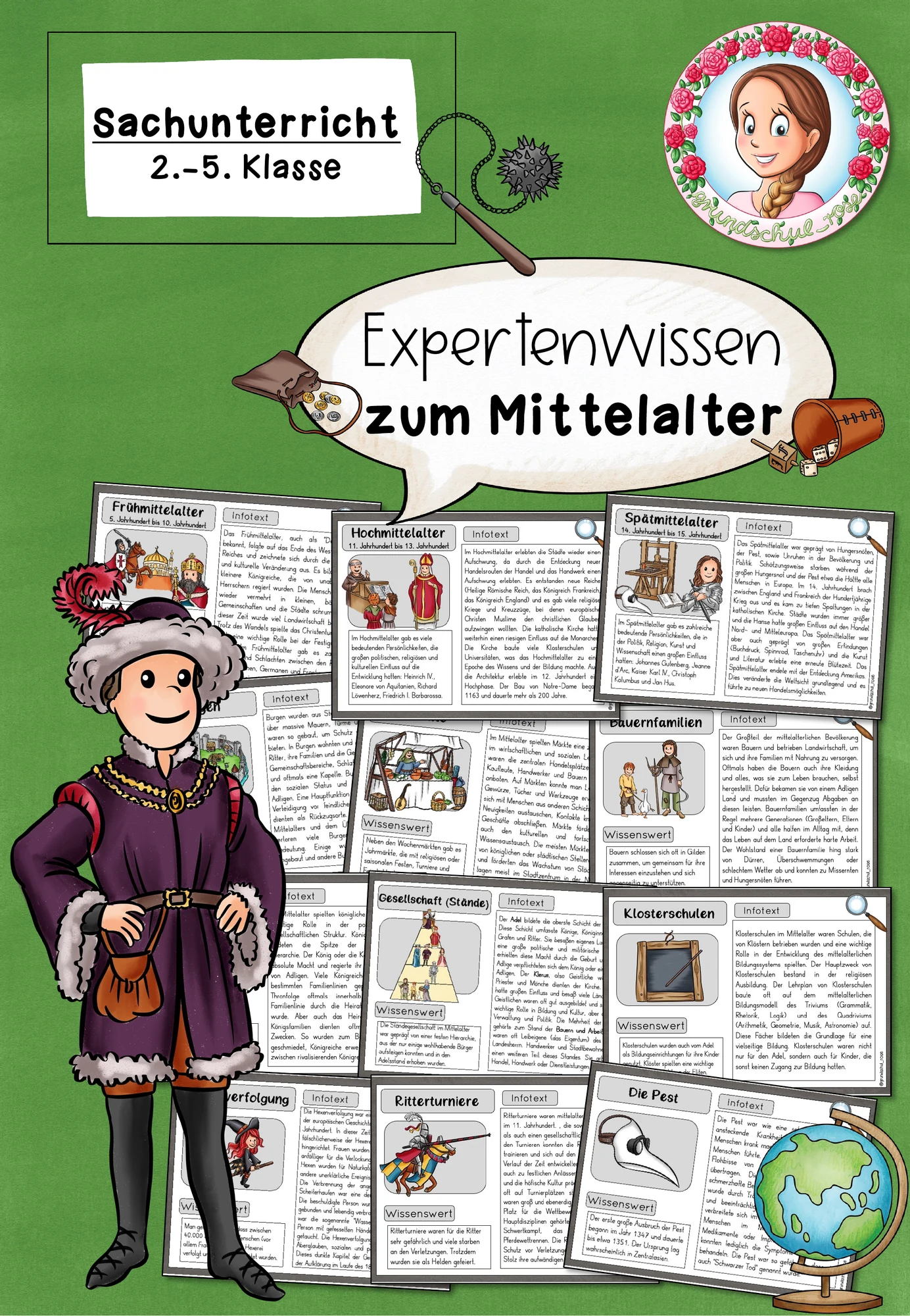 Mittelalter Grundschule | Wissenskartei Sachunterricht Klasse 2-5