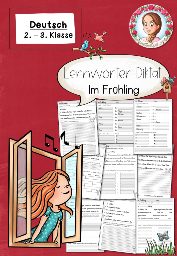 Unterrichtsmaterial Frühling Deutsch Klasse 2-3 - Cover für Klasse 2-3