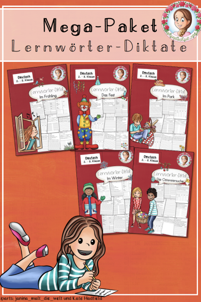 Materialpaket: Lernwörter Rechtschreibung Diktate (Klasse 2 bis 3) Deutsch (1071933)