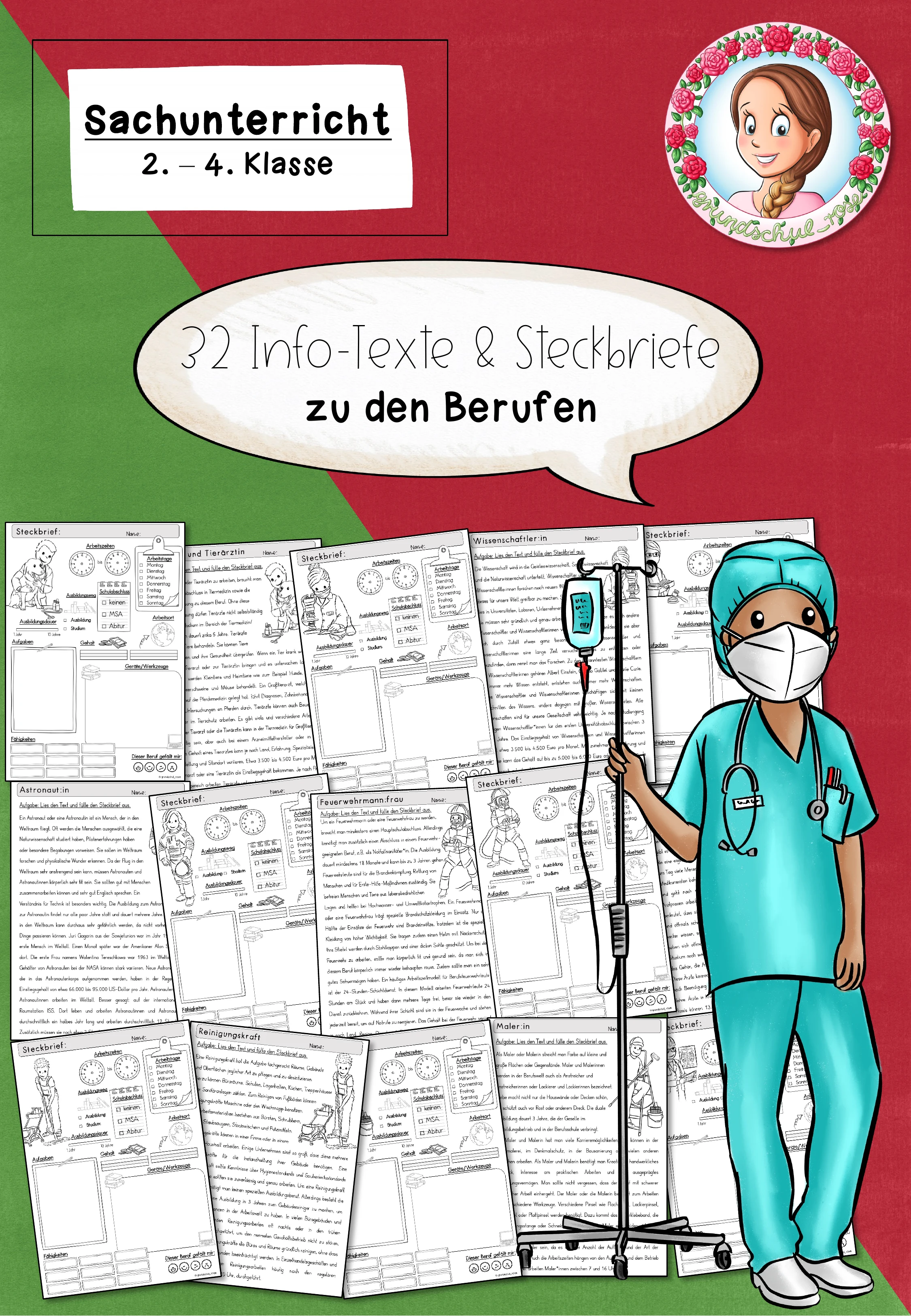 Berufe Grundschule | Steckbriefe Sachunterricht Klasse 2-4