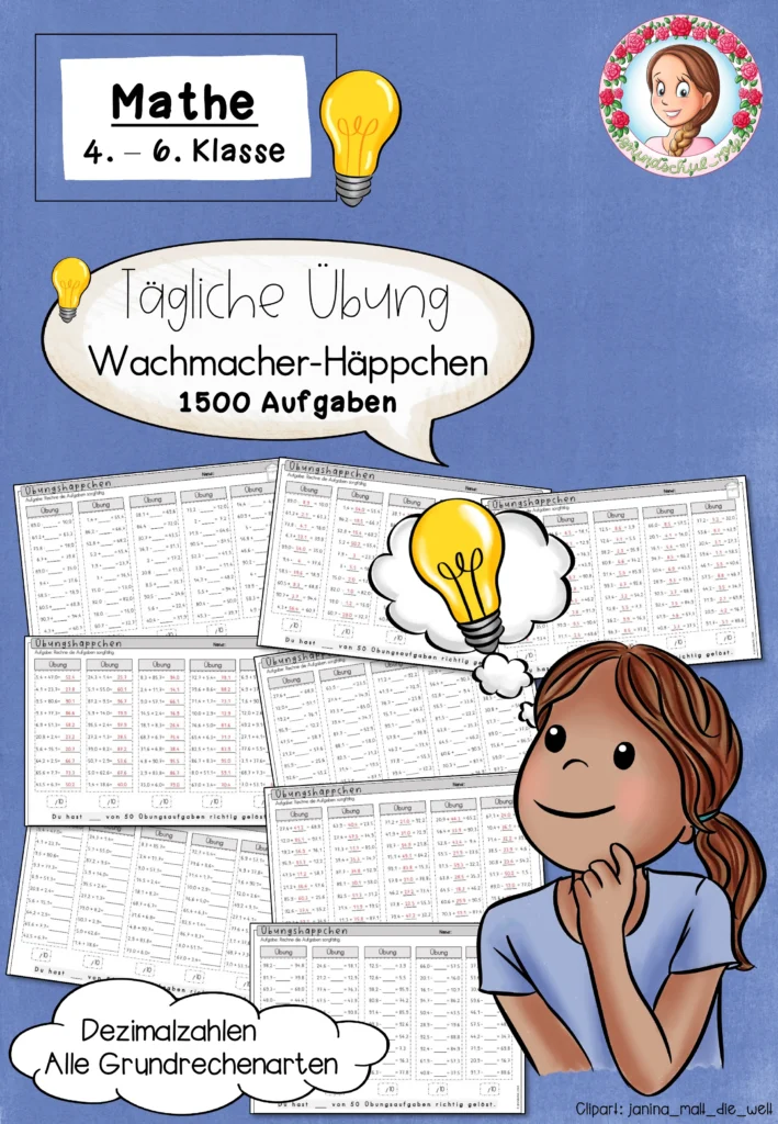 Dezimalzahlen Tägliche Übung Mathe | Klasse 4-6