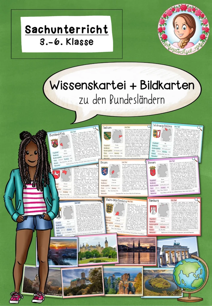 Bundesländer Wissenskartei | Deutschland Sachunterricht Klasse 3-6 Cover