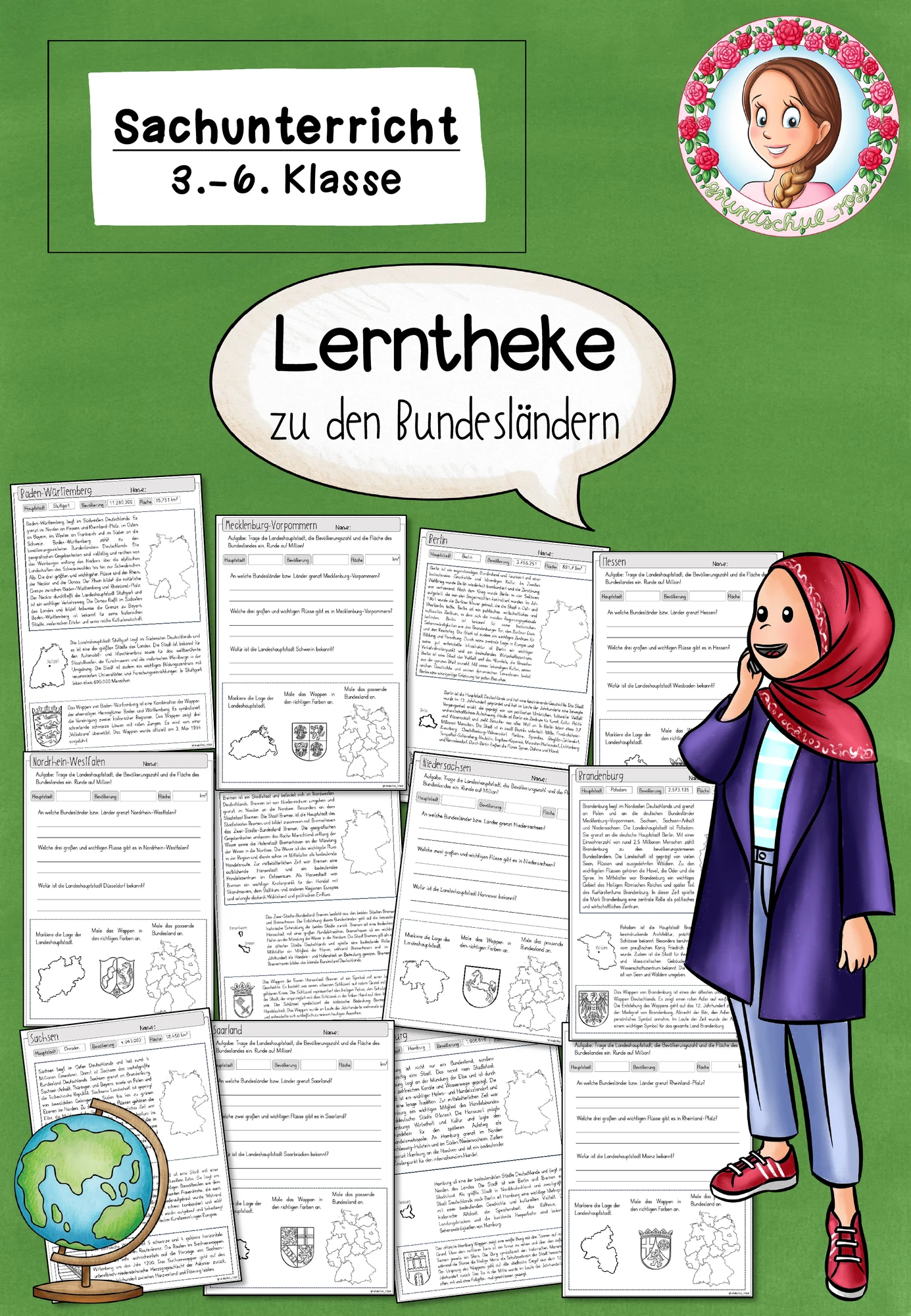 Bundesländer Deutschland | Sachunterricht Klasse 3-6