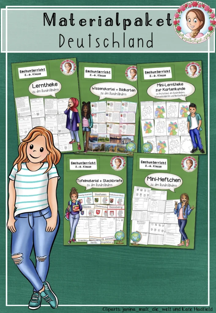 Materialpaket Bundesländer Sachunterricht Klasse 4 - Cover für Klasse 4