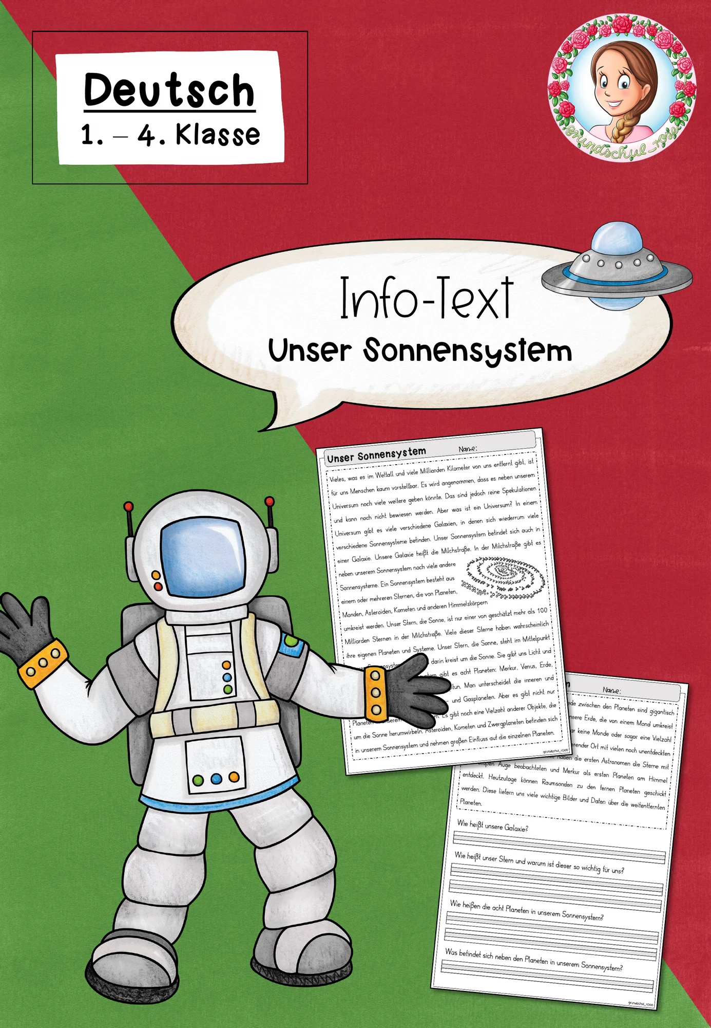 Sonnensystem Grundschule Infotext | Planeten Klasse 2-4