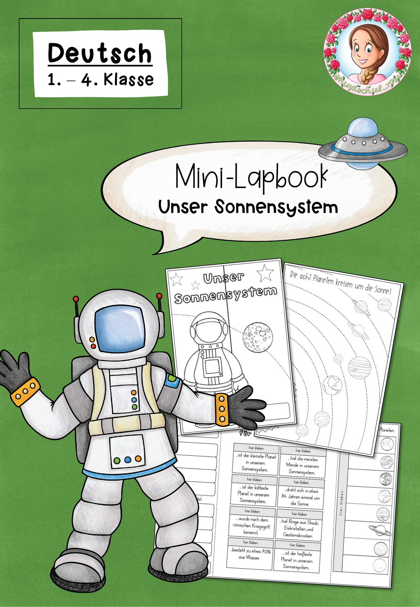 Sonnensystem Lapbook | Planeten Grundschule Sachunterricht Klasse 1-4