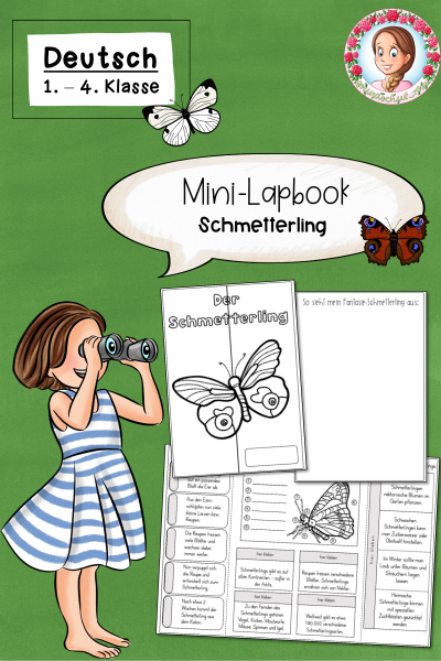 Mini-Lapbook Frühling Der Schmetterling (Klasse 1 bis 4) (1115935)