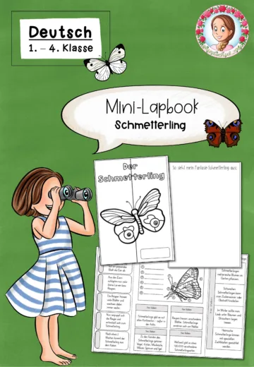 Cover: Schmetterling Lapbook | Sachunterricht Klasse 1-4 – digitales Unterrichtsmaterial für die Grundschule