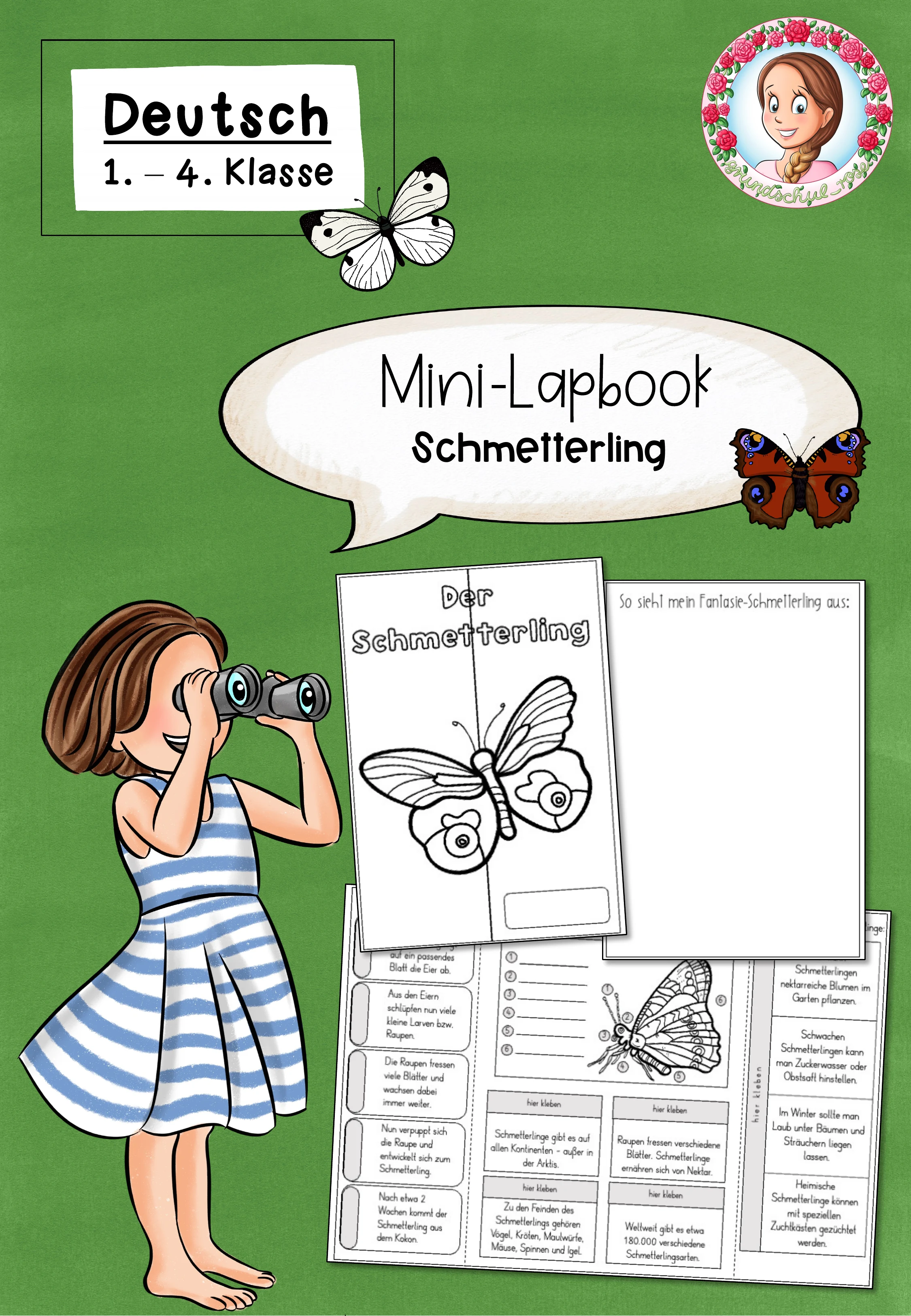 Schmetterling Lapbook | Sachunterricht Klasse 1-4