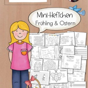 Mini-Heftchen Frühling & Ostern 2. Klasse | Deutsch und Mathematik