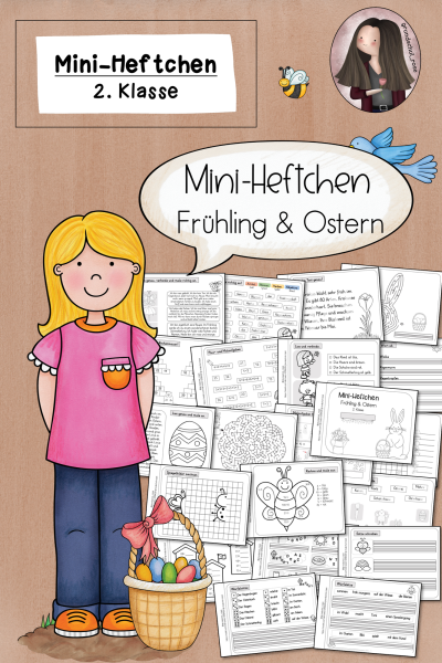 Mini-Heft Frühling Ostern Klasse 2 Deutsch Mathematik (112192)