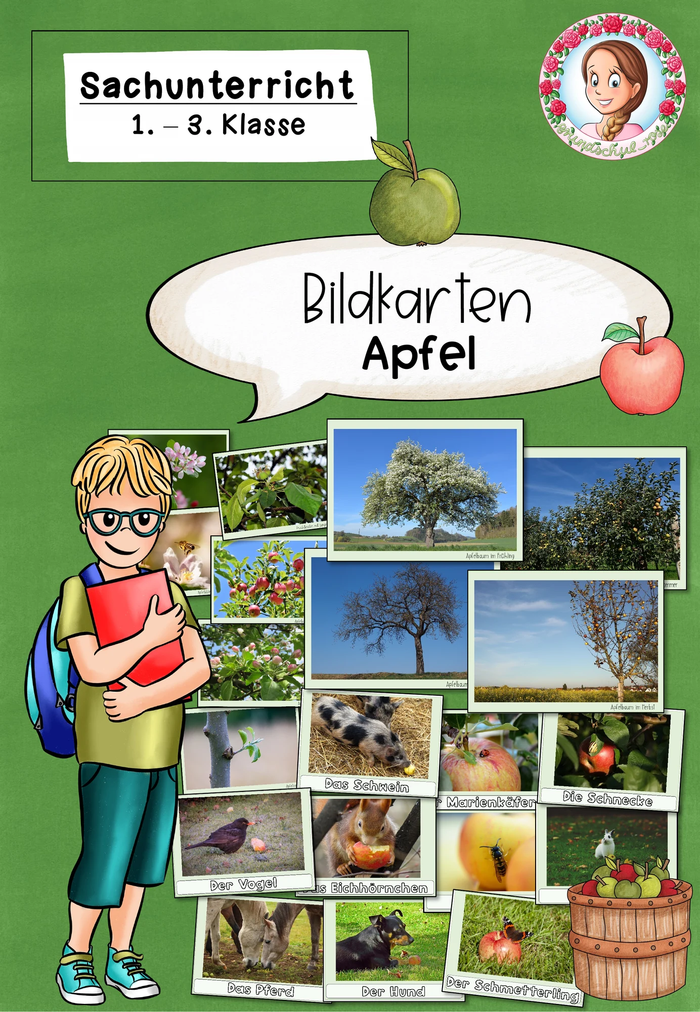 Apfel Grundschule | Bildkarten Sachunterricht Klasse 1-3