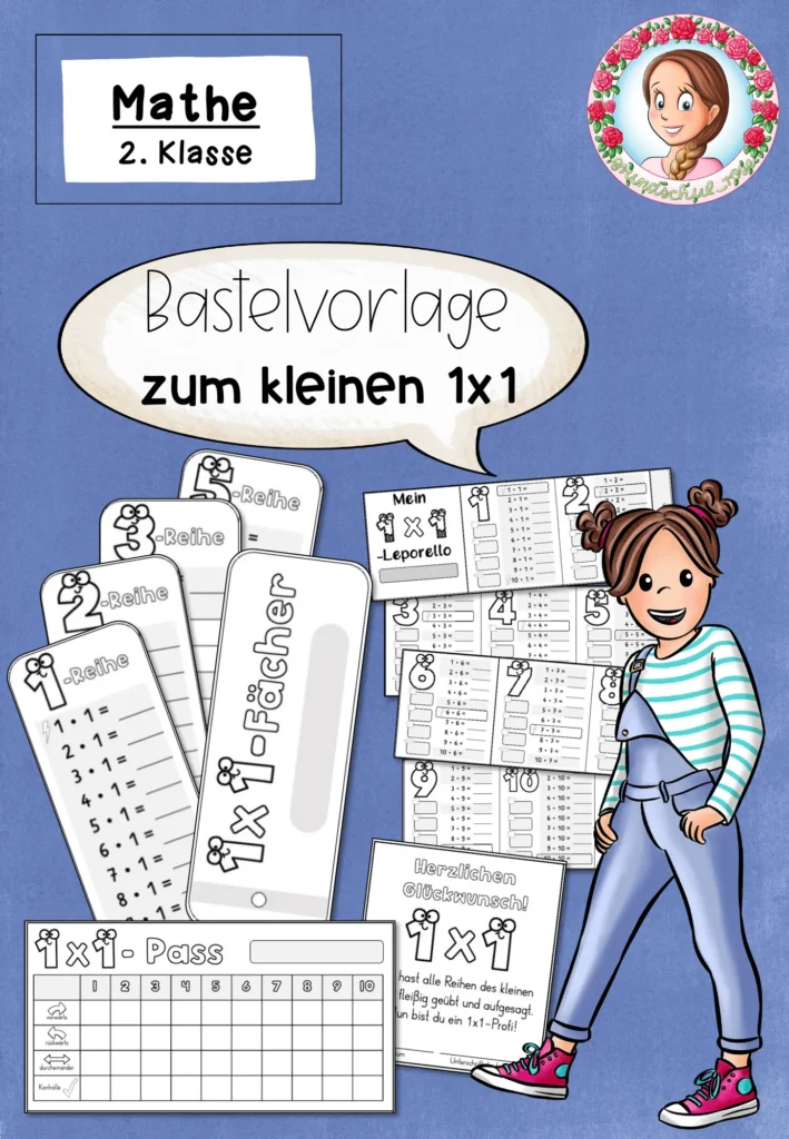 Leporello Einmaleins Mathematik Klasse 2 - Cover für Klasse 2