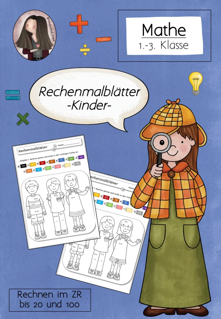 Rechenmalblätter Mathematik Klasse 1-3 - Cover für Klasse 1-3
