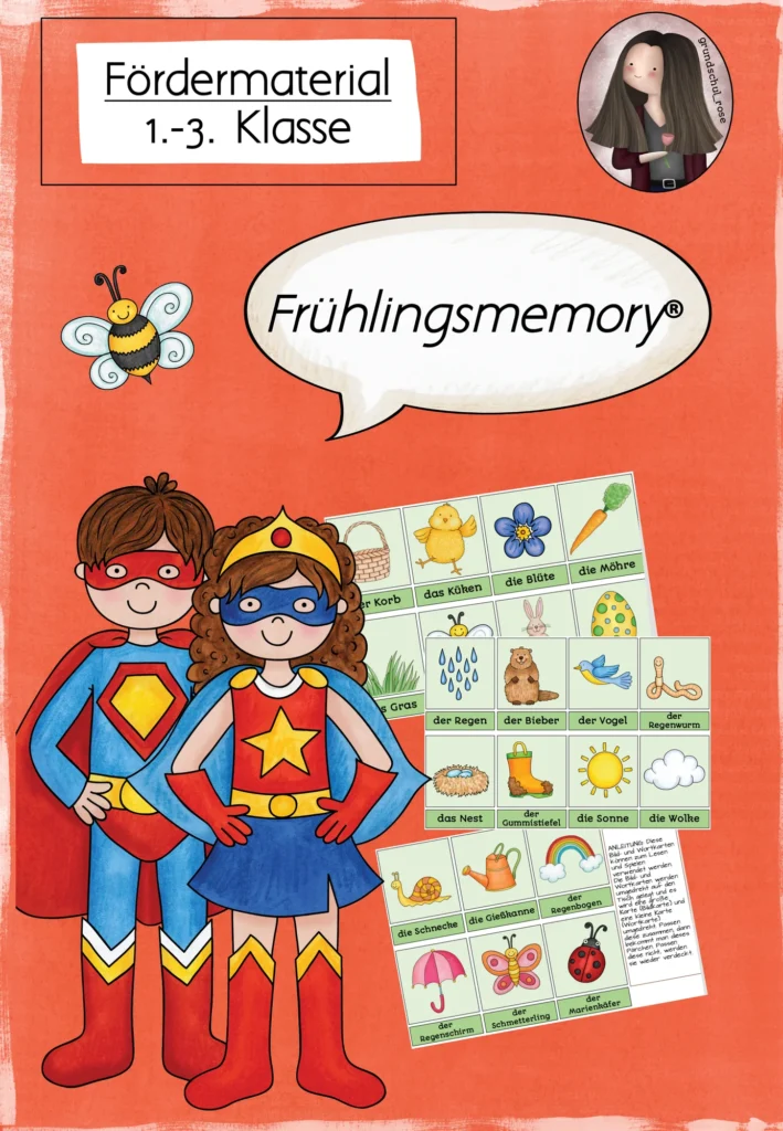 Lernspiel Frühling Deutsch Klasse 1-2 - Cover für Klasse 1-2