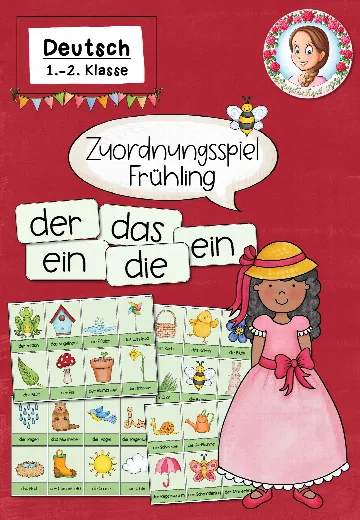 Cover: Zuordnungsspiel Frühling 1.-2. Klasse Deutsch – digitales Unterrichtsmaterial für die Grundschule