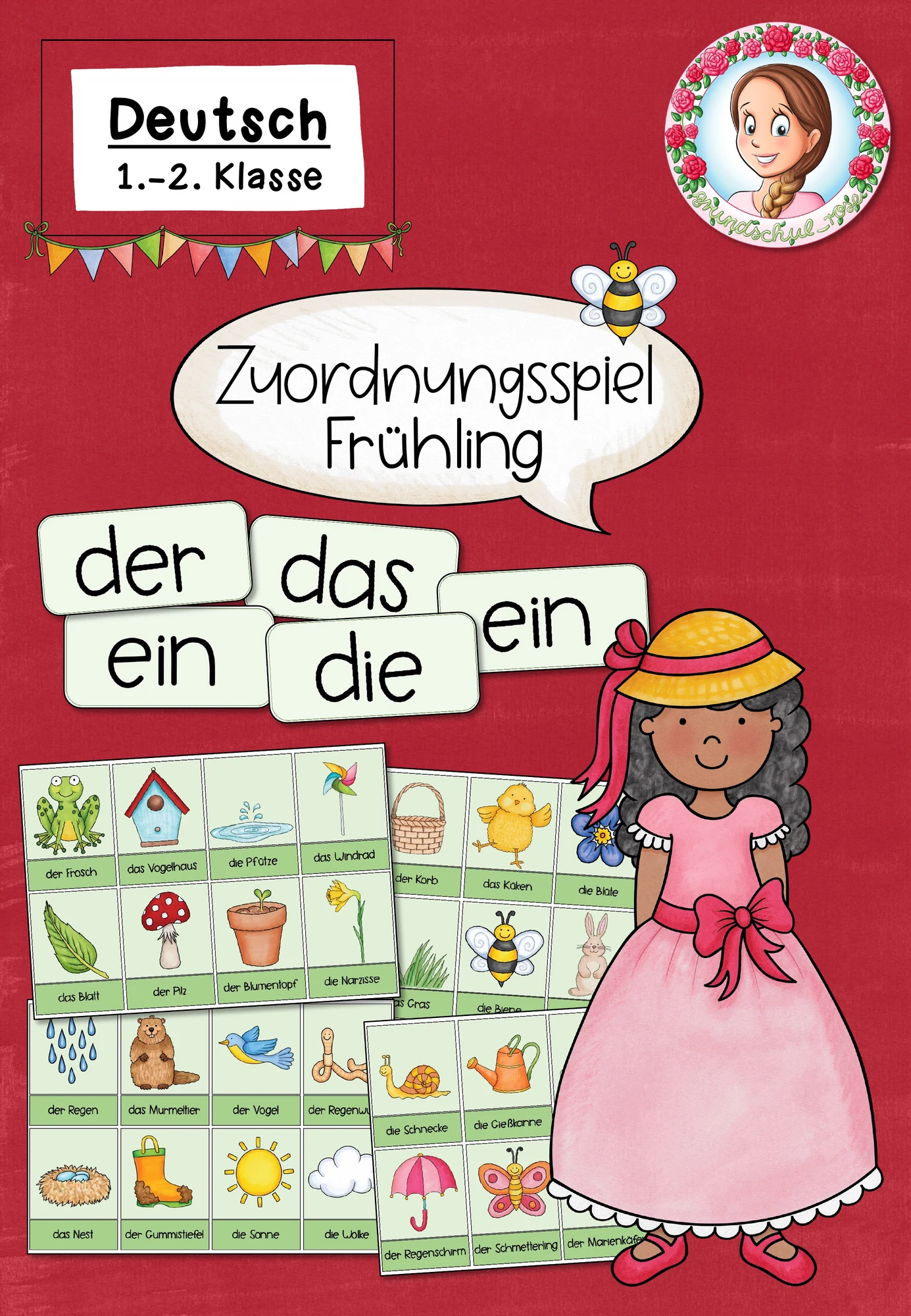 Zuordnungsspiel Frühling 1.-2. Klasse Deutsch