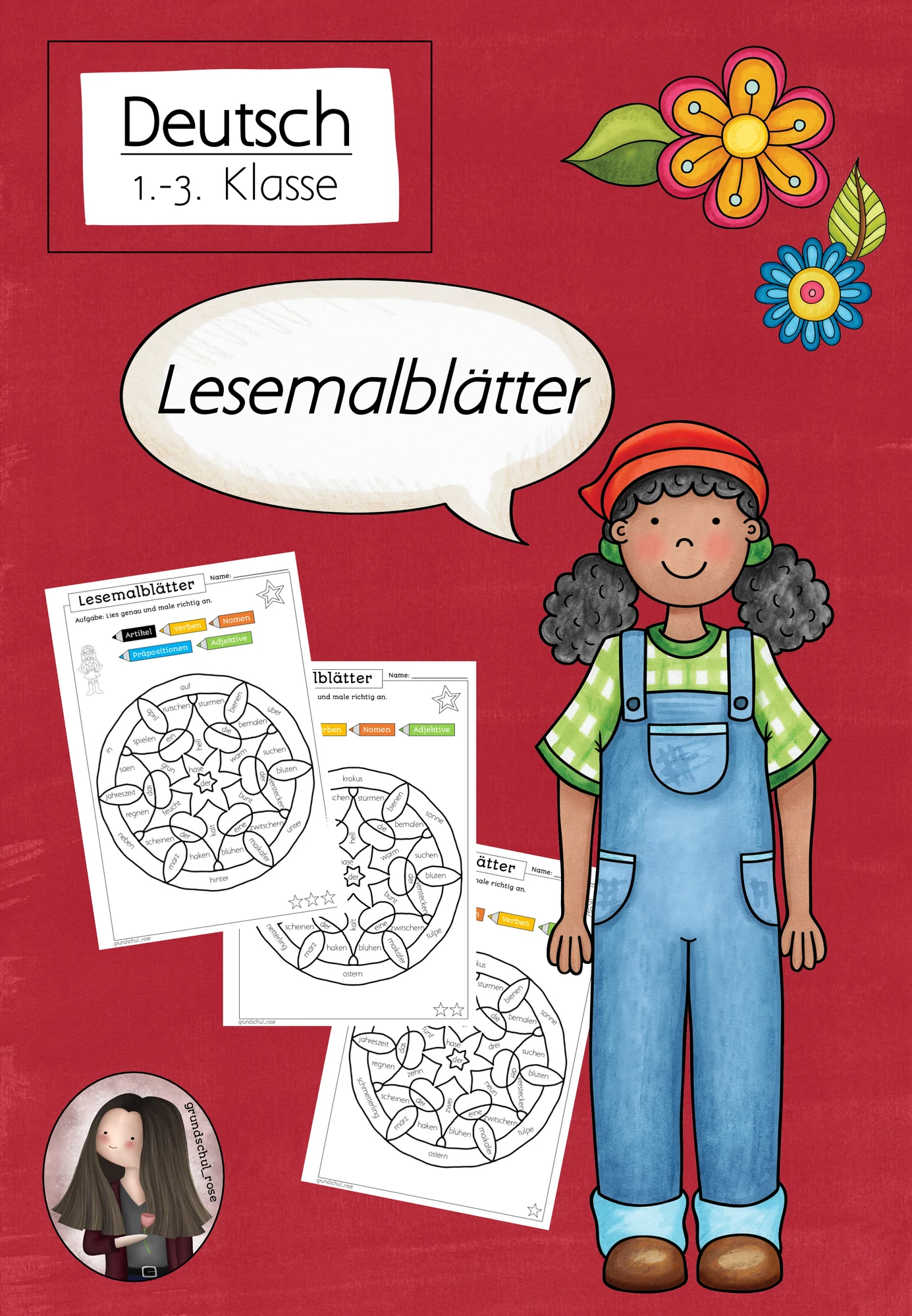 Cover: Kostenlose Mandala-Lesemalblätter Klasse 1-3 – digitales Unterrichtsmaterial für die Grundschule