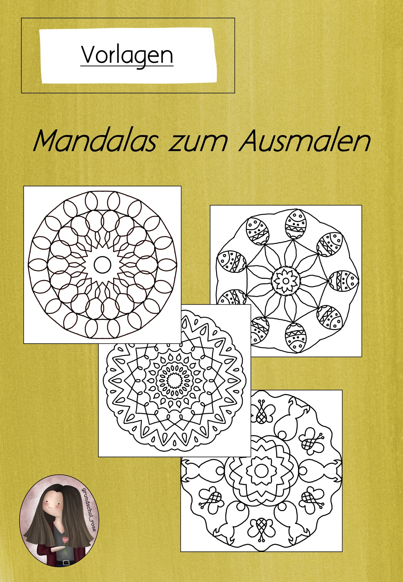 Cover: Mandala-Vorlagen – digitales Unterrichtsmaterial für die Grundschule