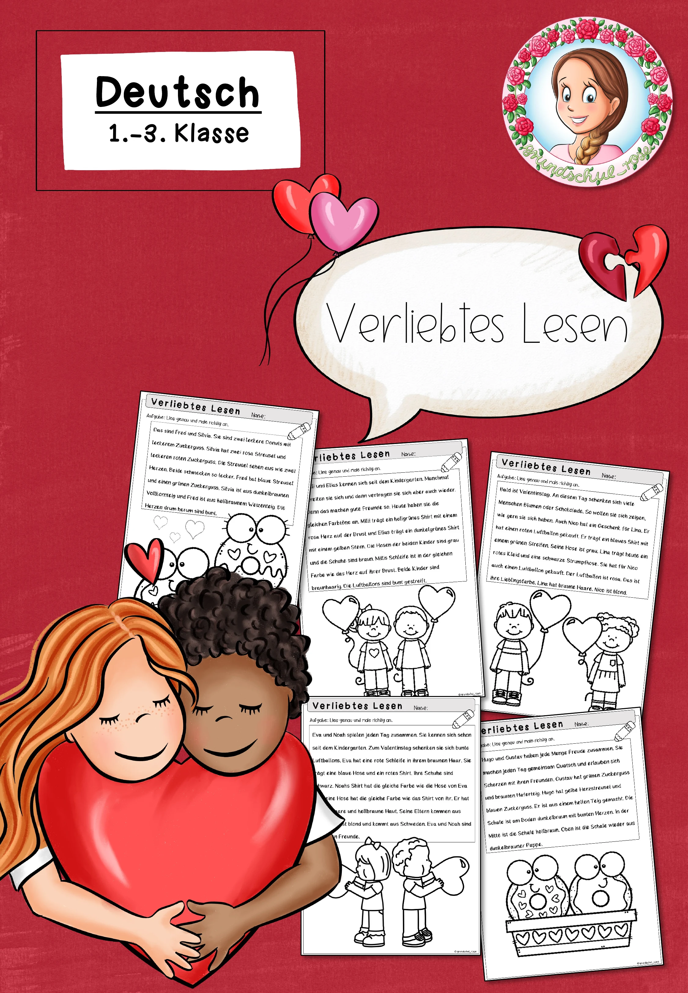 Valentinstag: Verliebtes Lesen (Klasse 2)