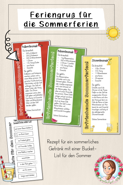 Feriengruß Sommer – Kreative Grußkärtchen zum Schuljahresende (1189095)