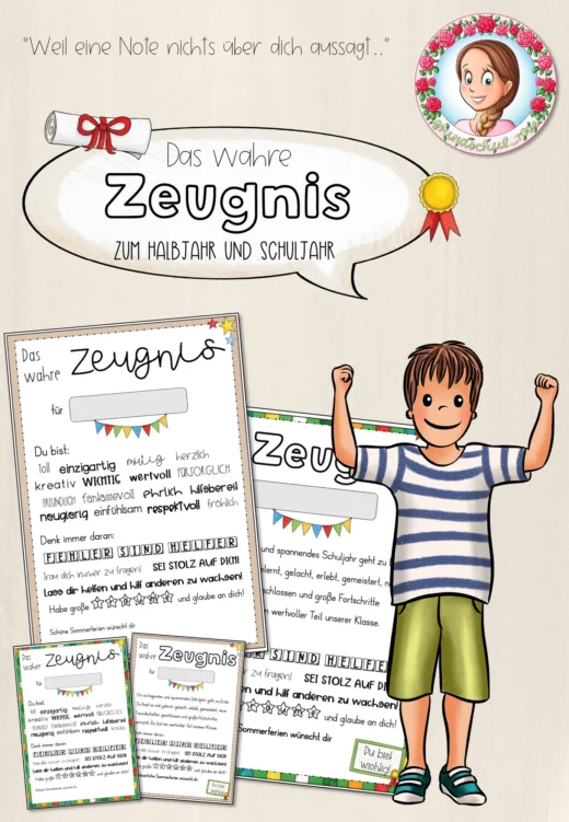 Das wahre Zeugnis – Persönliches & wertschätzendes Abschlusszeugnis (1.–6. Klasse)
