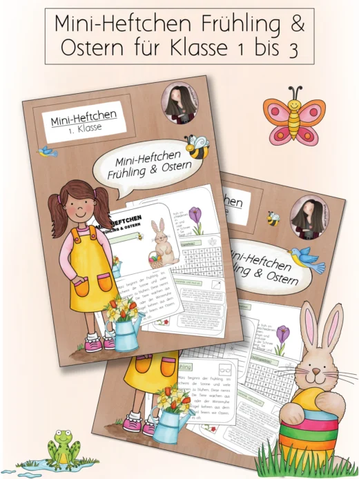Mini-Heftchen Frühling & Ostern 1. bis 3. Klasse