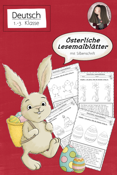 Lesemalblätter Ostern Klasse 1 bis 2 (120362)