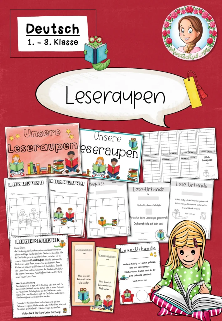 Materialpaket Lesen Deutsch Klasse 1-3 - Cover für Klasse 1-3