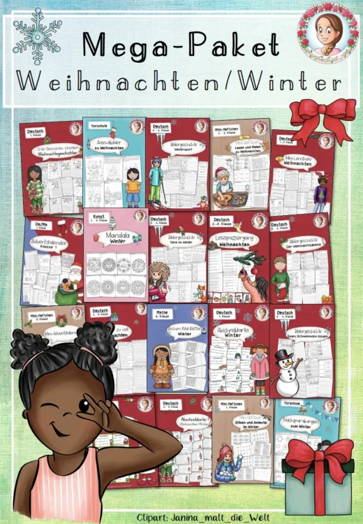 MEGA-Paket Winter & Weihnachten Deutsch Mathematik