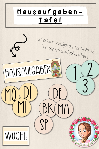 Hausaufgabentafel (1.-6. Klasse) (1261869)