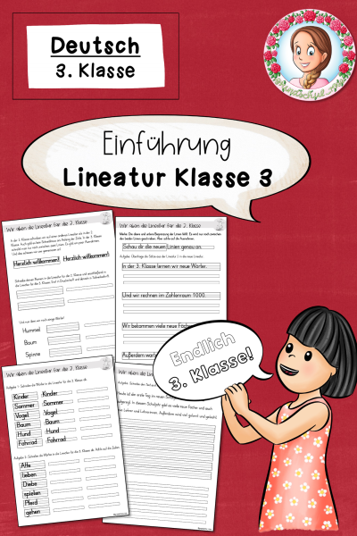 Arbeitsblätter: Einführung Lineatur (Klasse 3) Deutsch (1264509)