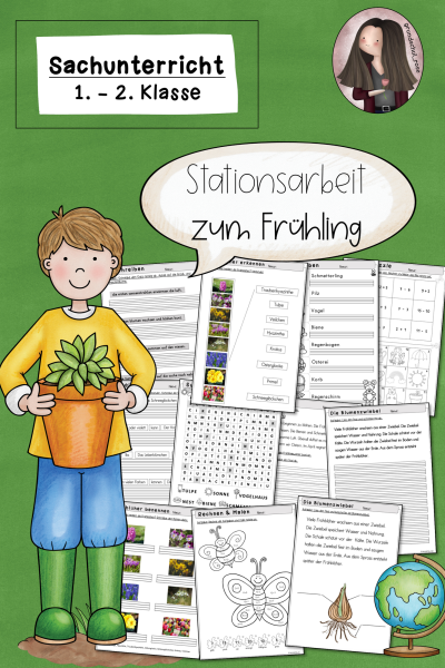 Arbeitsblätter Frühling Stationsarbeit (126807)