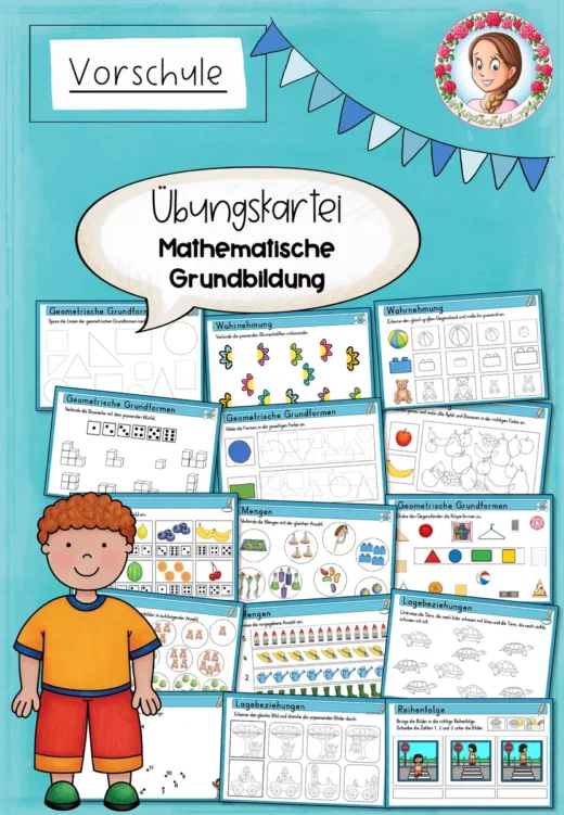 Cover: Zahlen und Mengen Vorschule | Übungskartei Konzentration Kita – digitales Unterrichtsmaterial für die Grundschule