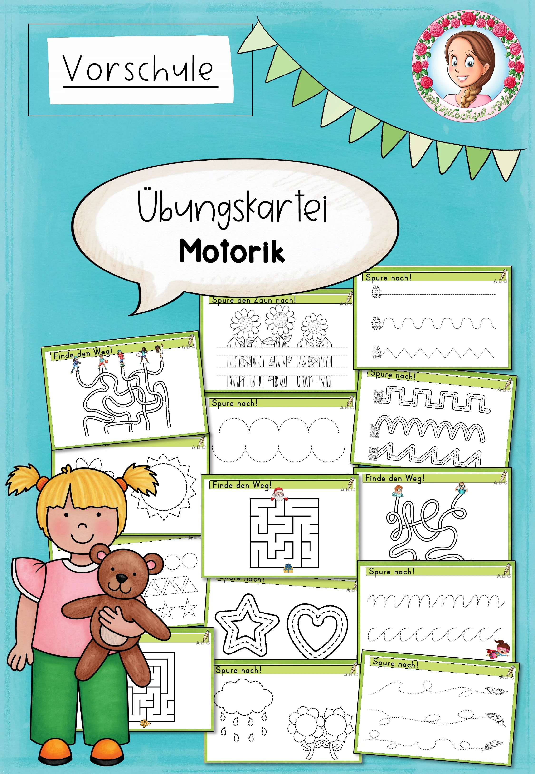 Motorik Vorschule | Nachspuren & Stiftführung für Kita