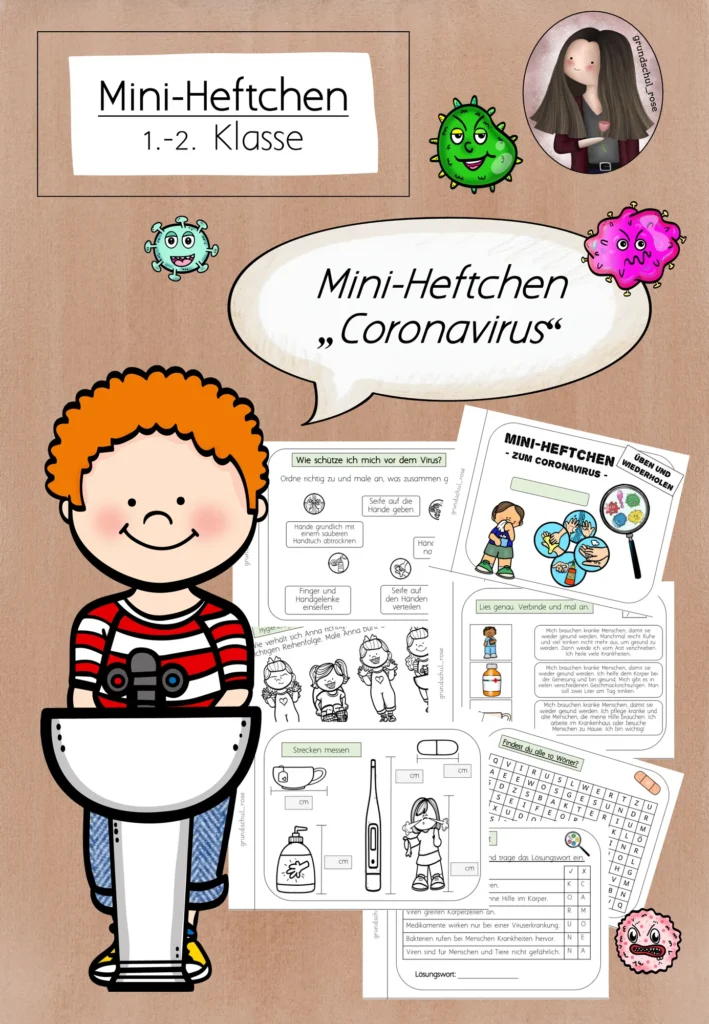 Mini-Heft Corona Sachunterricht Klasse 1 - Cover für Klasse 1