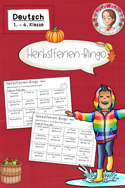 Herbst: Ferienbingo – Sprechanlass und Gesprächsanlass (Klasse 1. – 4.) (1316192)