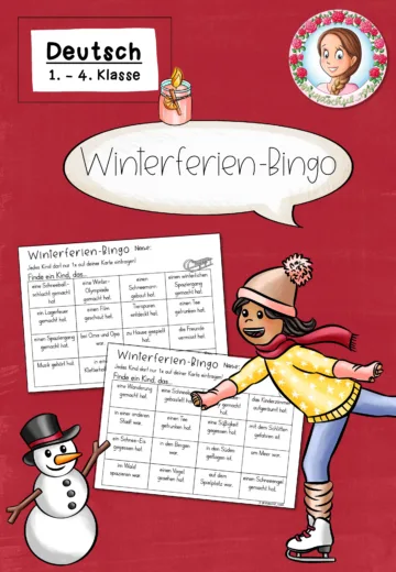 Cover: Winterferien Bingo (1.-4. Klasse) – digitales Unterrichtsmaterial für die Grundschule